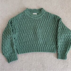 Universal Thread turquoise/green chunky knit cropped sweater size S